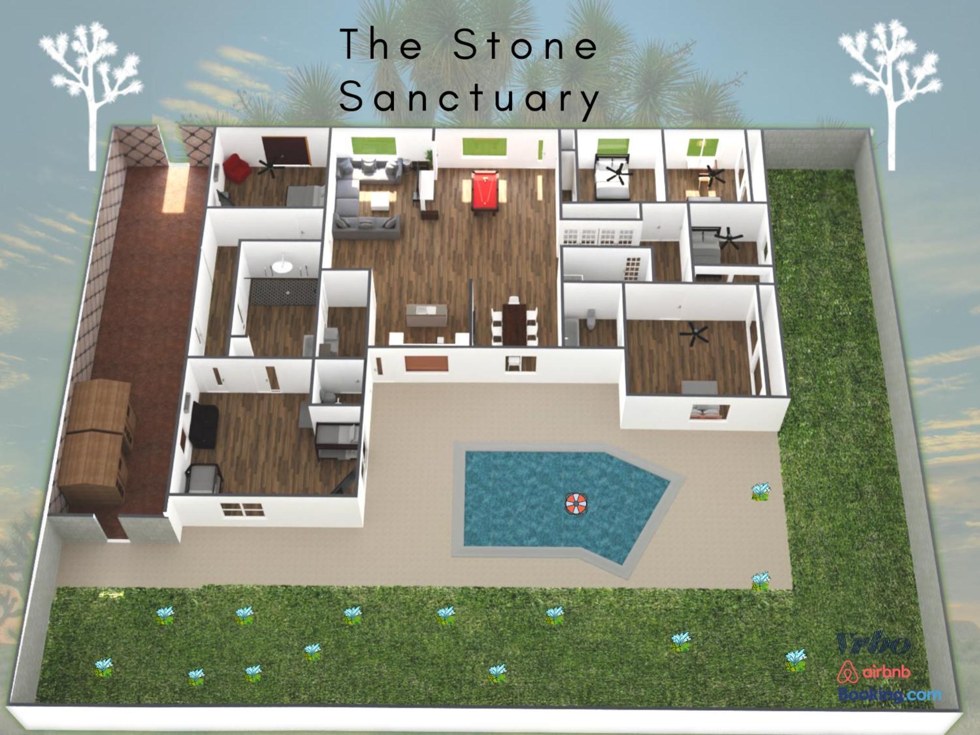 Lux Private Home - Pool, Billiards, 8 Smart Tvs, Board Games, Cotton Bedding - The Stone Sanctuary At Mccullough Hills Trailhead Las Vegas Bagian luar foto